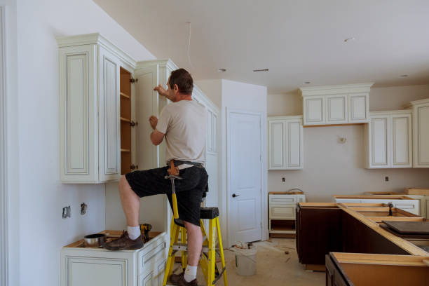 Kitchen island installation in Chaska by JMT Kitchen Cabinet
